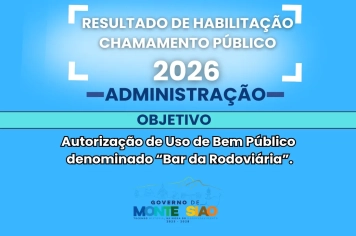 Resultado de Habilitação do Chamamento Público  para autorização de uso do espaço denominado 