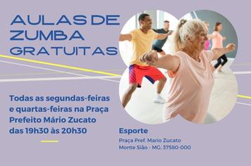 AULAS DE ZUMBA GRATUITAS NA PRAÇA PREFEITO MÁRIO ZUCATO