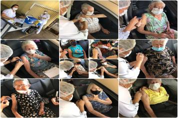 MONTE SIÃO INICIOU HOJE VACINAÇÃO CONTRA COVID-19 DOS IDOSOS ACIMA DE 90 ANOS