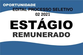 PROCESSO SELETIVO SIMPLIFICADO nº 002/2021 - ESTÁGIO REMUNERADO