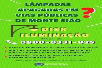 LÂMPADAS APAGADAS EM VIAS PÚBLICAS - DISK ILUMINAÇÃO - 0800 0331 - 825