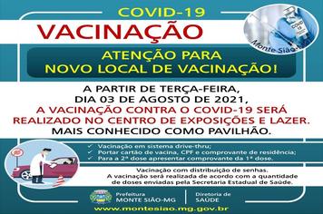 COVID 19 - NOVO LOCAL DE VACINAÇÃO!