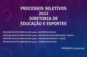 PROCESSOS SELETIVOS SIMPLIFICADOS 2022
