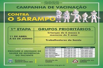 CAMPANHA DE VACINAÇÃO CONTRA O SARAMPO