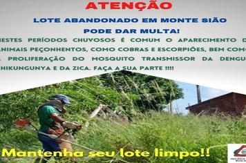 EVITE MULTAS, FAÇA A LIMPEZA DE SEU TERRENO!!  - O valor da multa aplicada de acordo com o VRM é de R$1.200,00