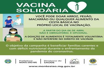 DOAÇÃO VOLUNTÁRIA DE ALIMENTOS - VACINA SOLIDÁRIA