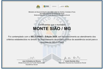 Monte Sião recebe Selo FNAS 2025 e reforça compromisso com a assistência social