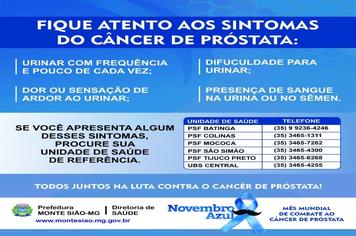 NOVEMBRO AZUL - Mês Mundial de Combate ao Câncer de Próstata
