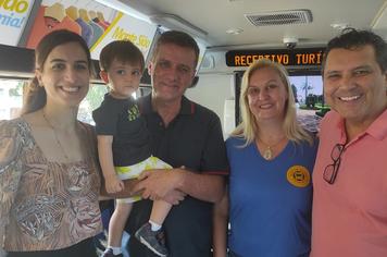 Prefeito visita o Ônibus Receptivo Turístico de Monte Sião