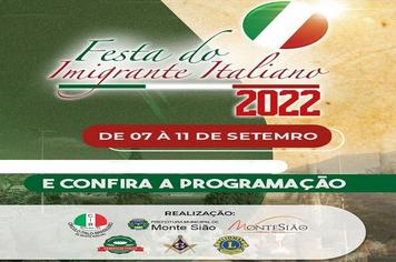 FESTA DO IMIGRANTE ITALIANO DE MONTE SIÃO, TEM EXTENSA PROGRAMAÇÃO DE SHOW ATÉ DOMINGO 11/9