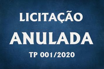 Licitação Anulada TP 001/2020 - PRC 105/2020