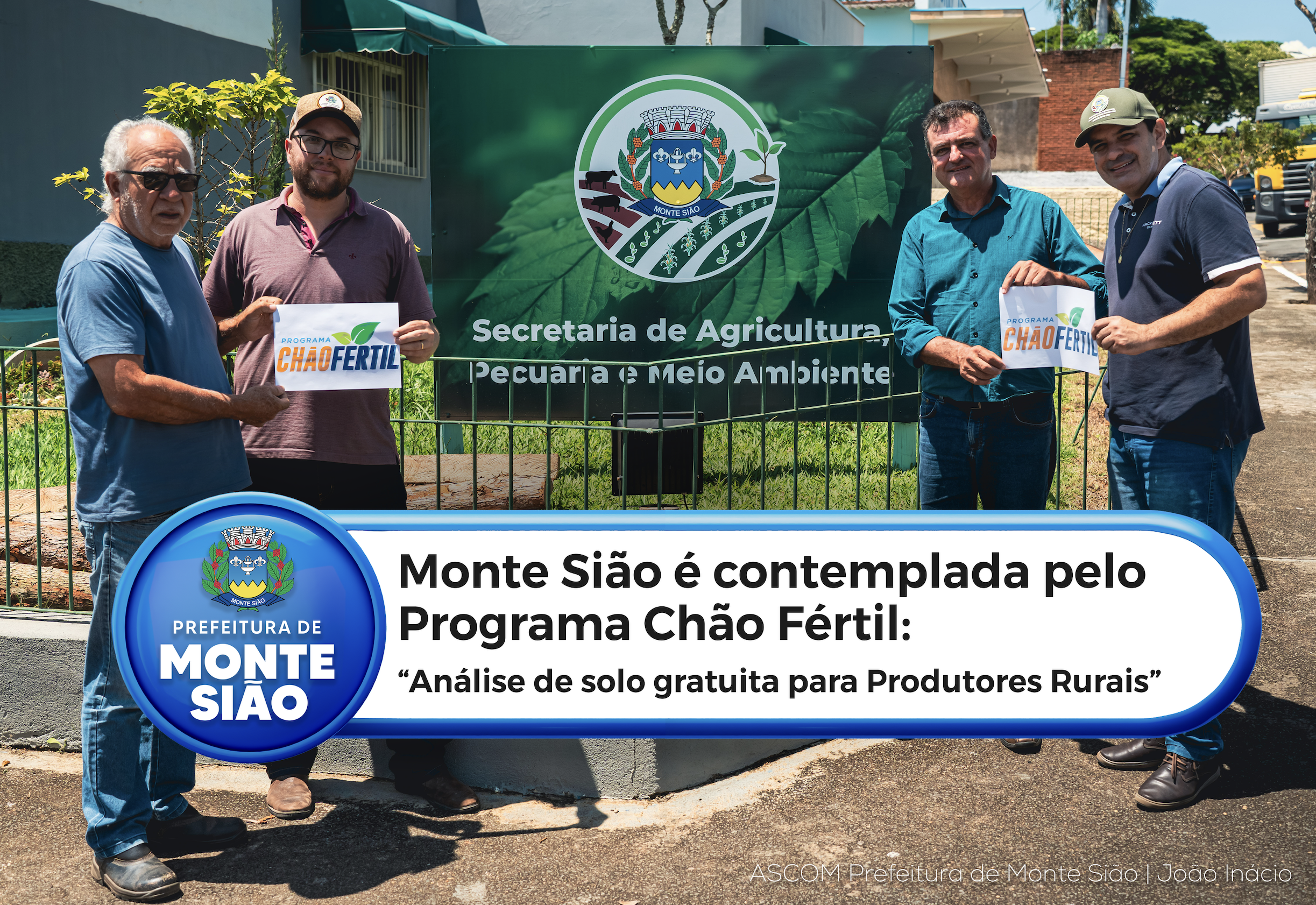 Monte Sião é contemplada pelo Programa Chão Fértil: Análise de solo gratuita para produtores rurais