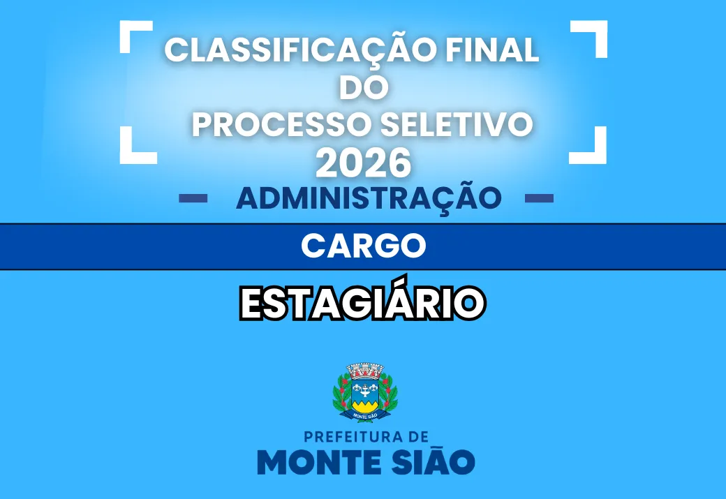 Classificação final do Processo Seletivo para formação de cadastro reserva para a realização de Estágio não Obrigatório Remunerado