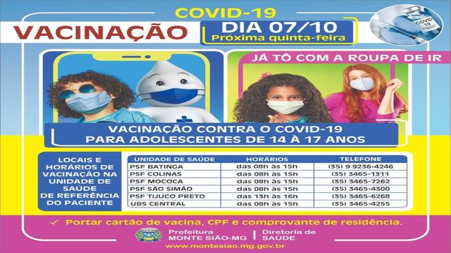 COVID - 19 - VACINAÇÃO ADOLESCENTES