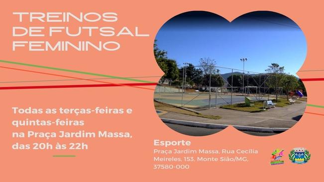 TREINOS DE FUTSAL FEMININO NA PRAÇA JARDIM MASSA