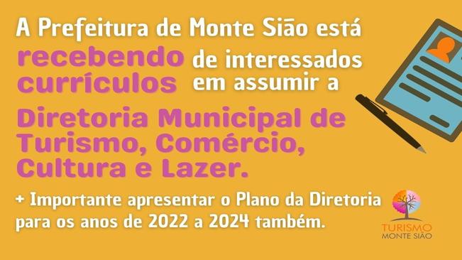A Prefeitura está recebendo Currículos para a Diretoria do COMTUR
