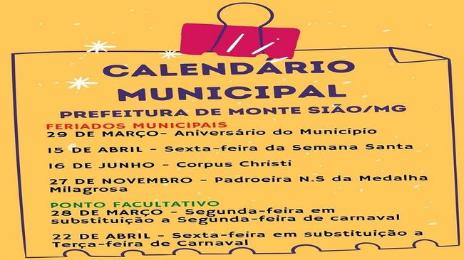 Prefeitura publica decreto que dispõe sobre feriados e pontos facultativos