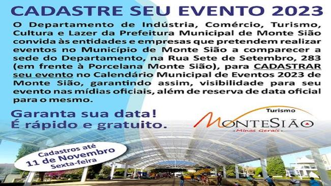 CADASTRE SEU EVENTO PARA O ANO DE 2023