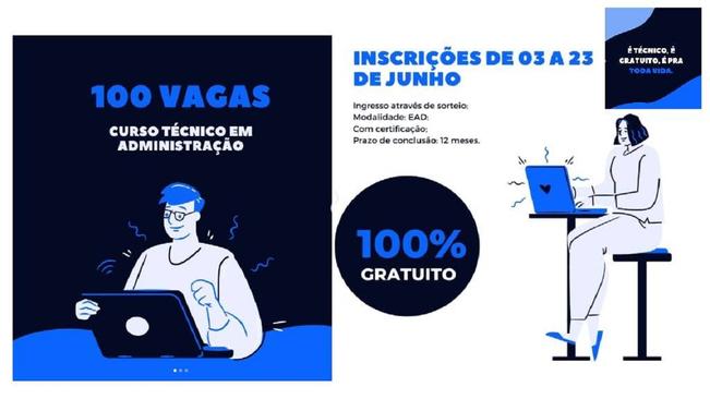 NÃO PERCA A OPORTUNIDADE DE FAZER SEU CURSO TÉCNICO GRATUITO
